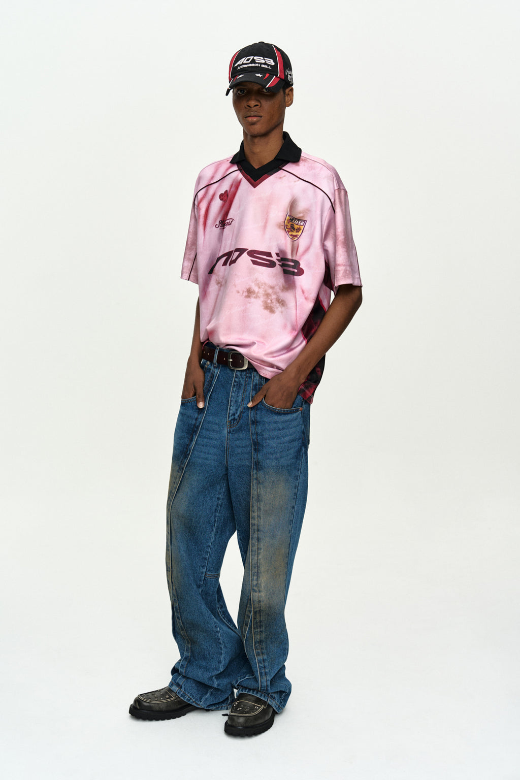 Andersson Bell - Unisex Layered Wide-Leg Jeans (Blue) product image 9 | TRAB K-Fashion Australia