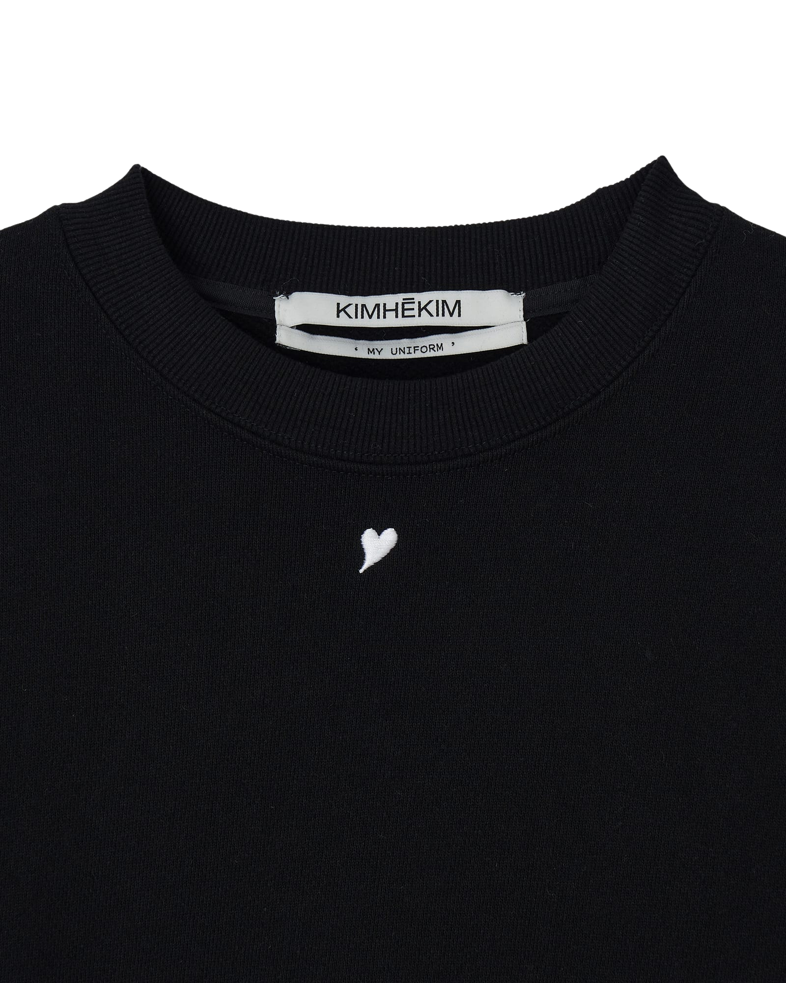 Kimhe Kim - Heart Embroidered Sweatshirt (Black) product image 13 | TRAB K-Fashion Australia
