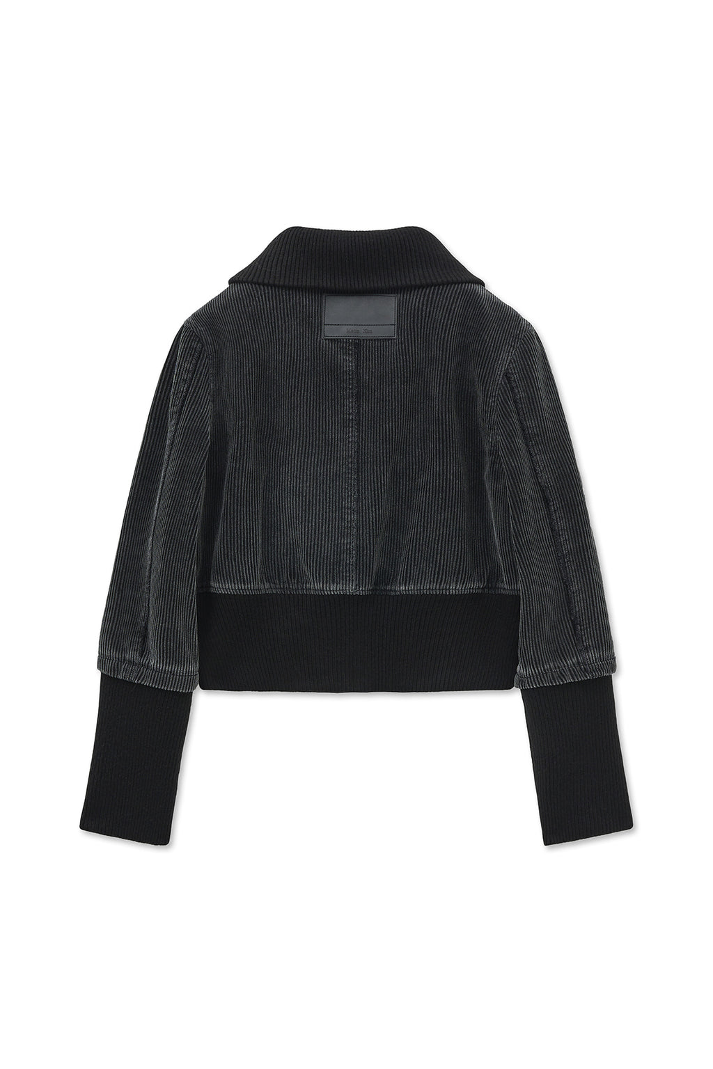 Matin Kim - Washed Corduroy Bomber Jumper (Black) product image 3 | TRAB K-Fashion Australia