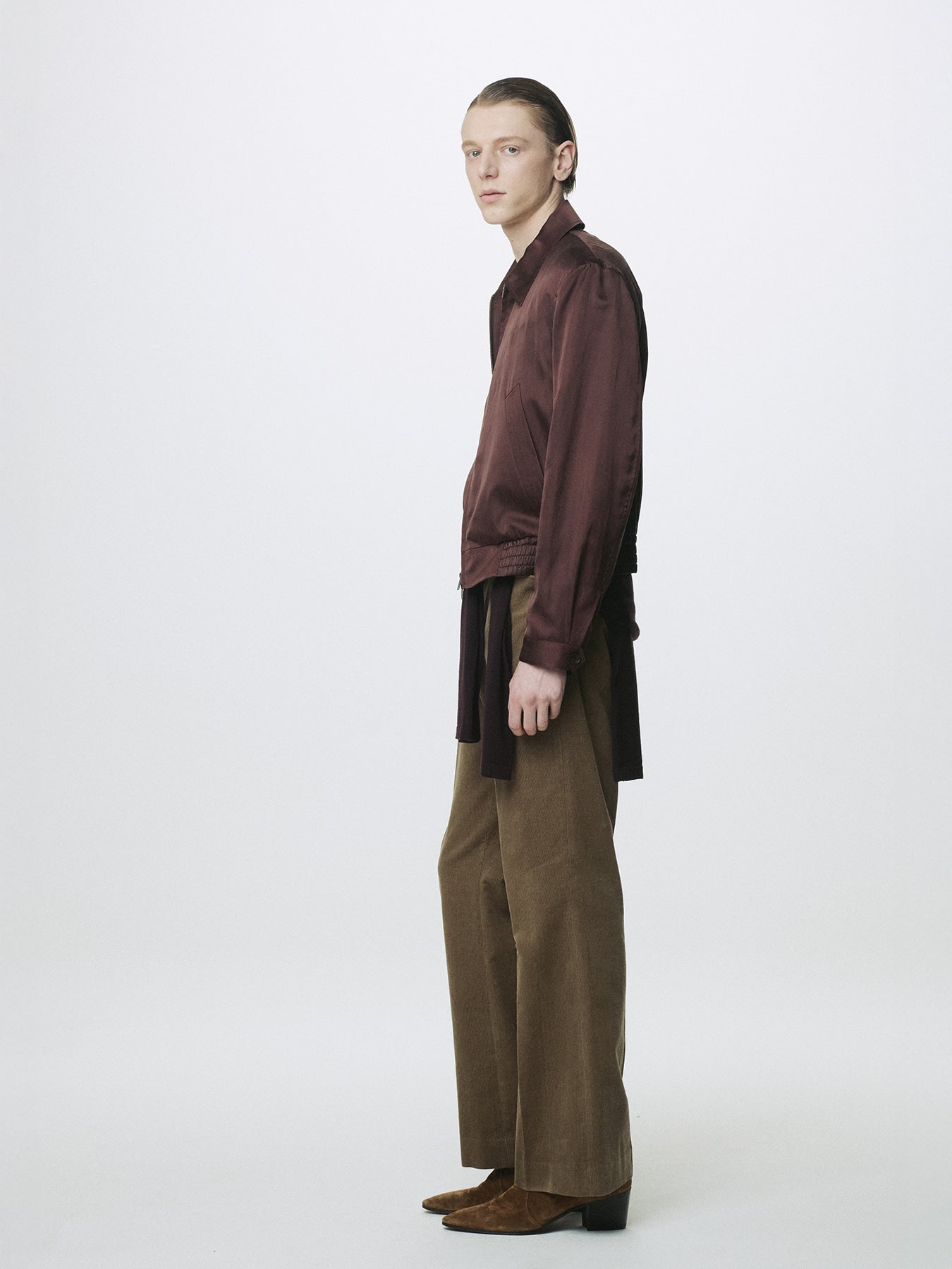 Tonywack - Silk Cotton Swing Jacket (Vintage Maroon) product image 2 | TRAB K-Fashion Australia