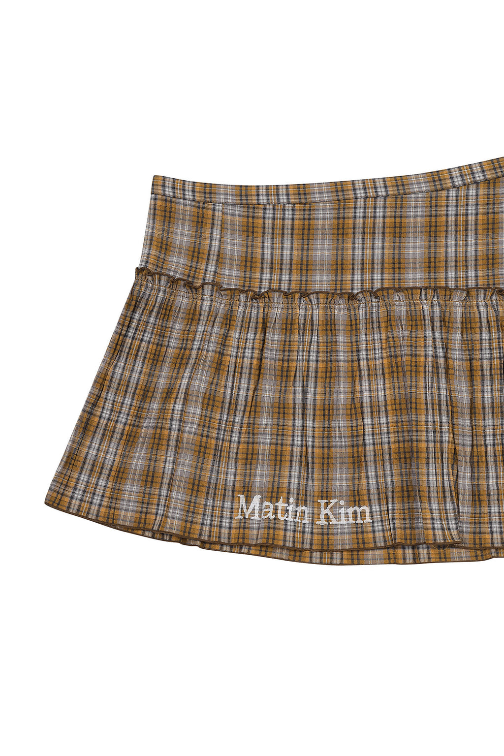 Matin Kim - Check Layered Skirt (Orange) product image 3 | TRAB K-Fashion Australia