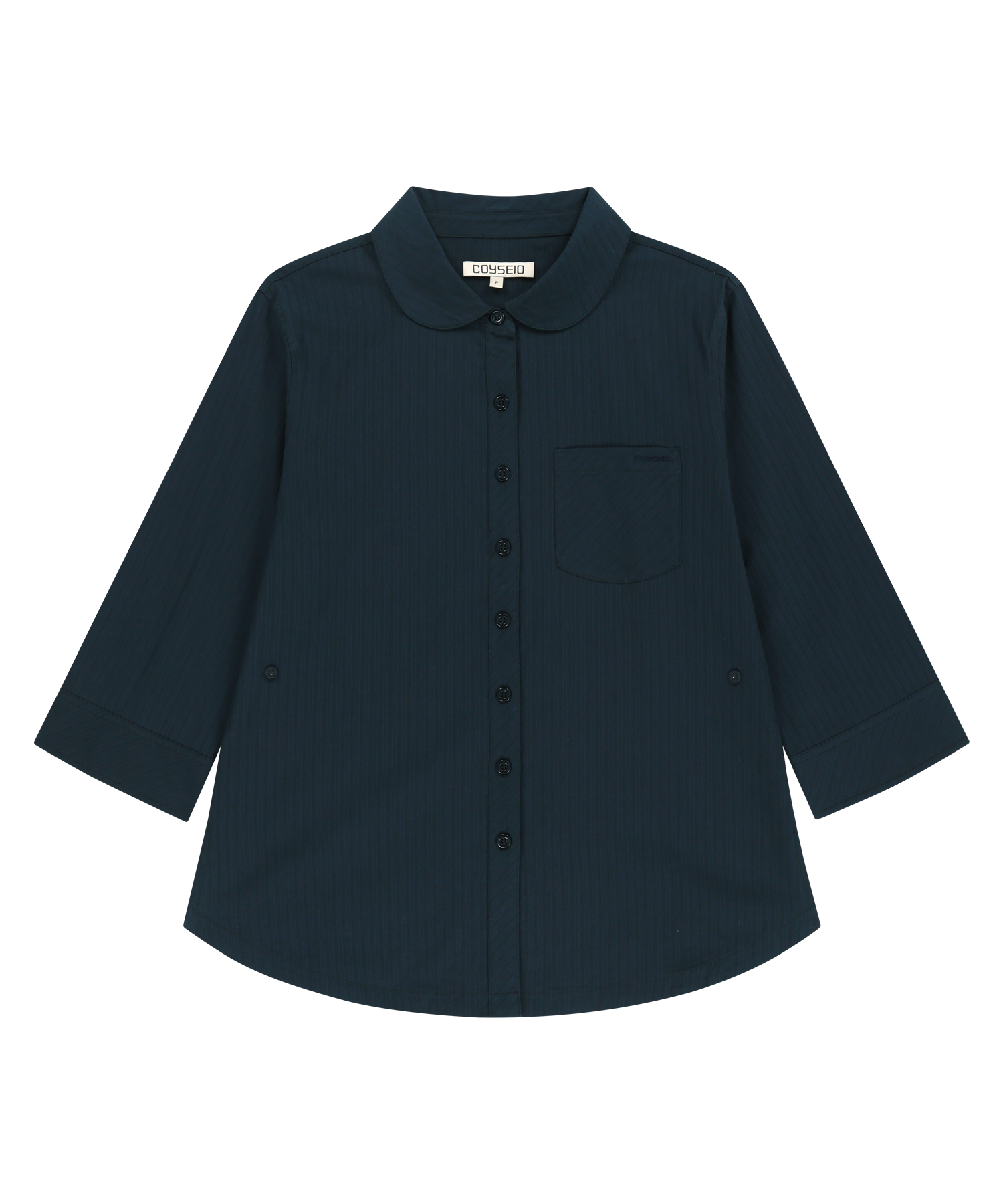 Coyseio - Round Collar Capri Shirt (Navy) product image 1 | TRAB K-Fashion Australia