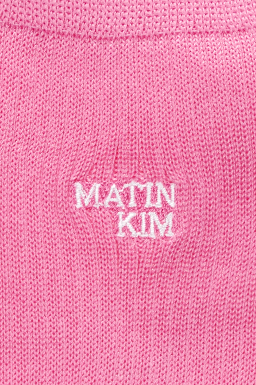 Matin Kim - Small Logo Silket Half Socks (Pink) product image 3 | TRAB K-Fashion Australia