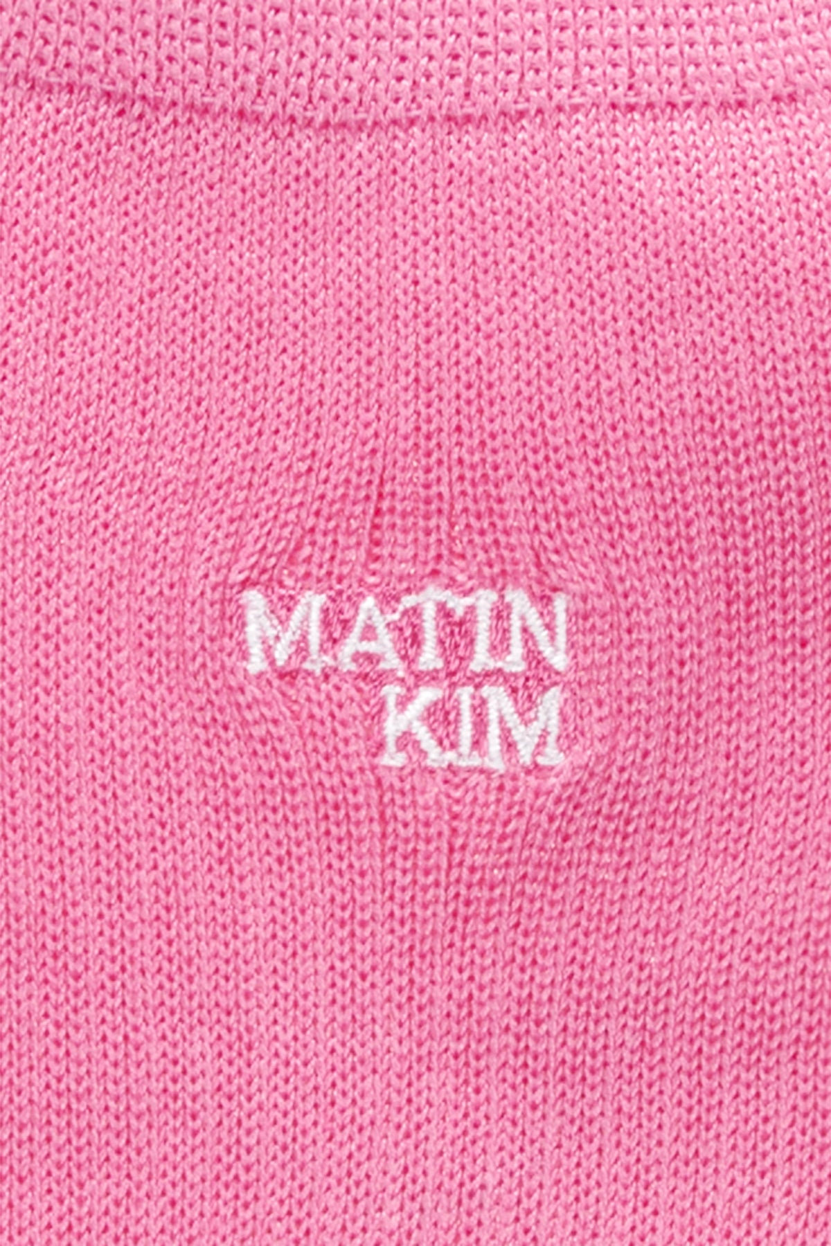 Matin Kim - Small Logo Silket Half Socks (Pink) product image 3 | TRAB K-Fashion Australia