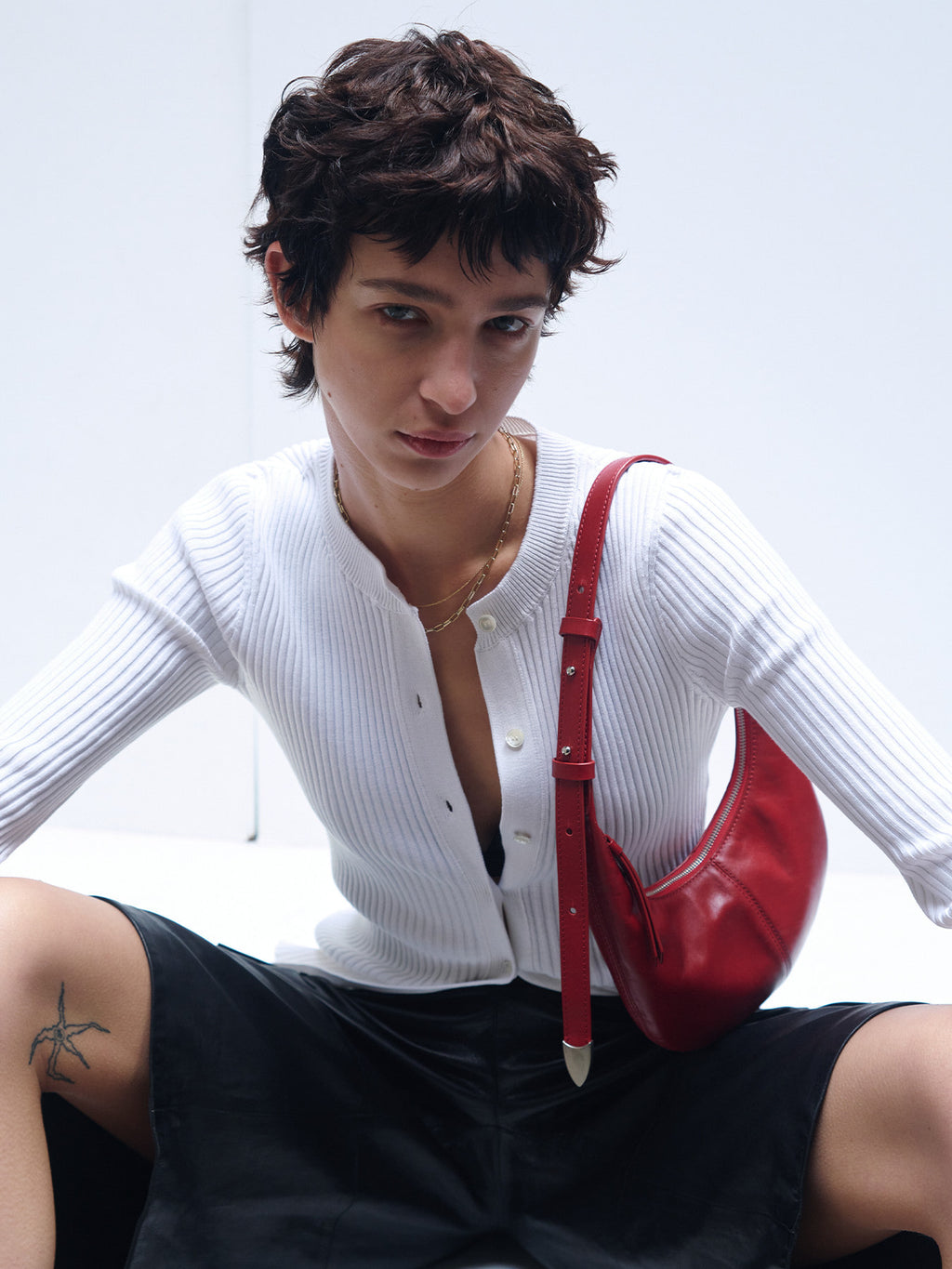 Tonywack - Silk Cotton Ribbed Button Cardigan (Off White) product image 5 | TRAB K-Fashion Australia