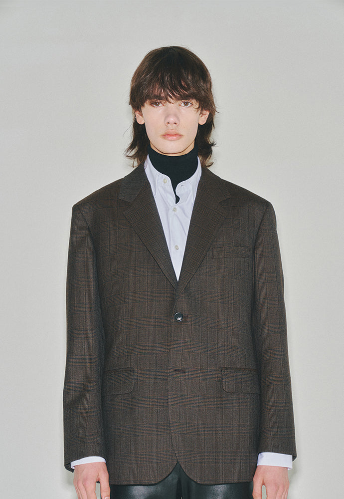 Tonywack - Signature 2-Button Blazer (Dark Brown Check) product image 4 | TRAB K-Fashion Australia