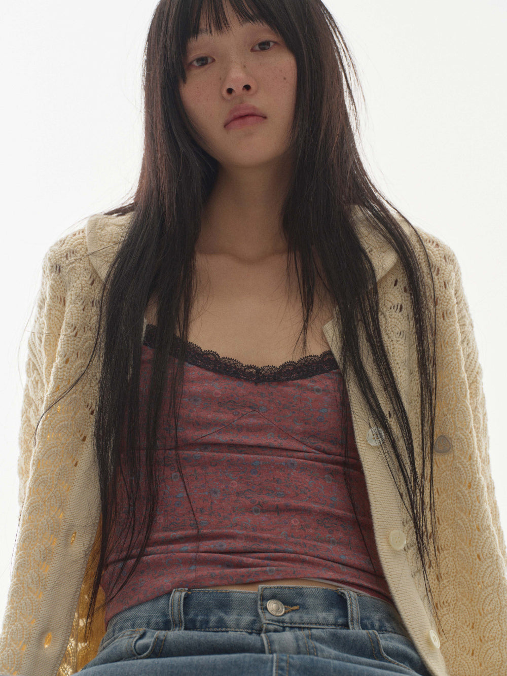 Coyseio - Wave Knit Cardigan (Ivory) product image 5 | TRAB K-Fashion Australia