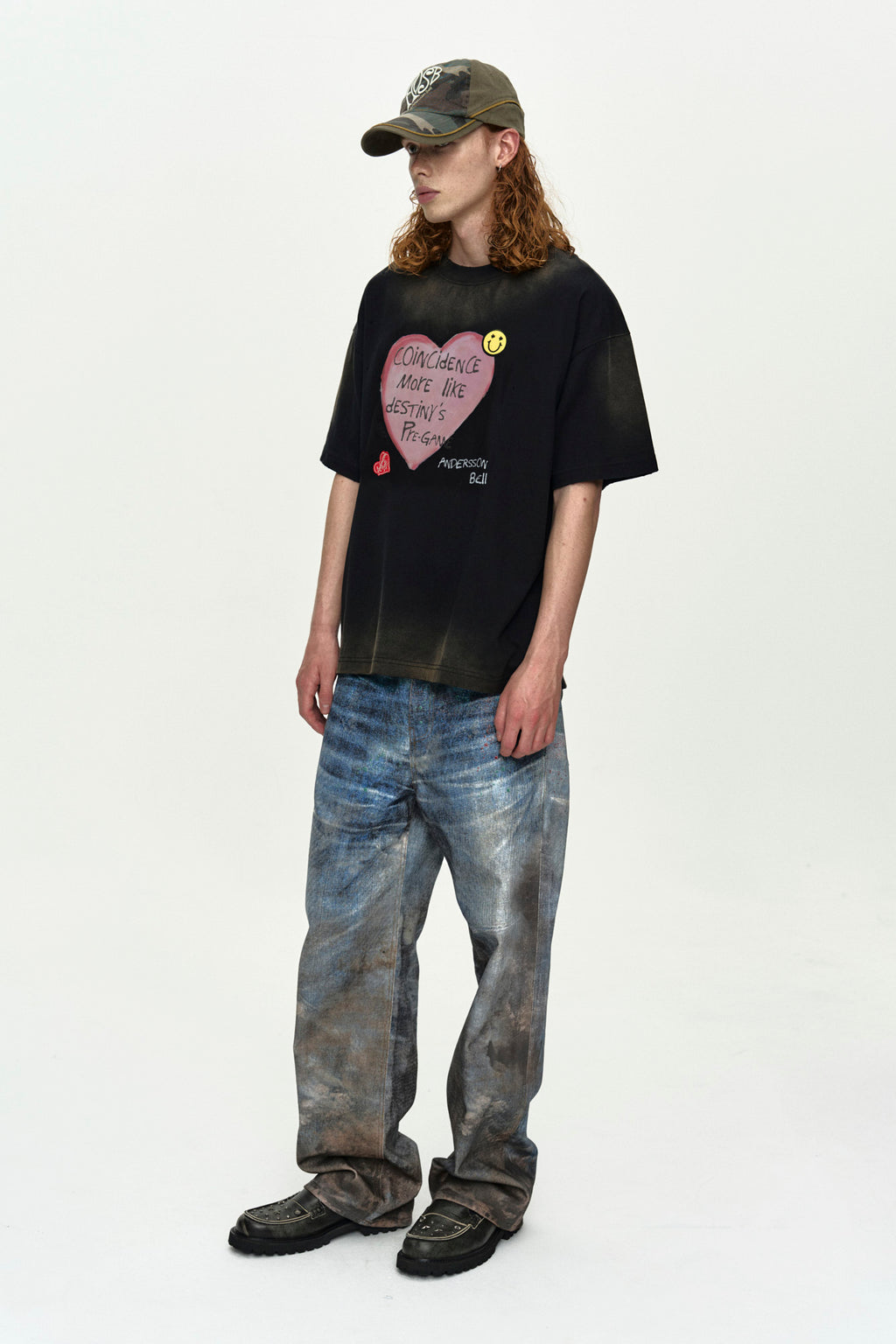 Andersson Bell - Unisex Festival Mud Printed Jeans (Blue) product image 10 | TRAB K-Fashion Australia