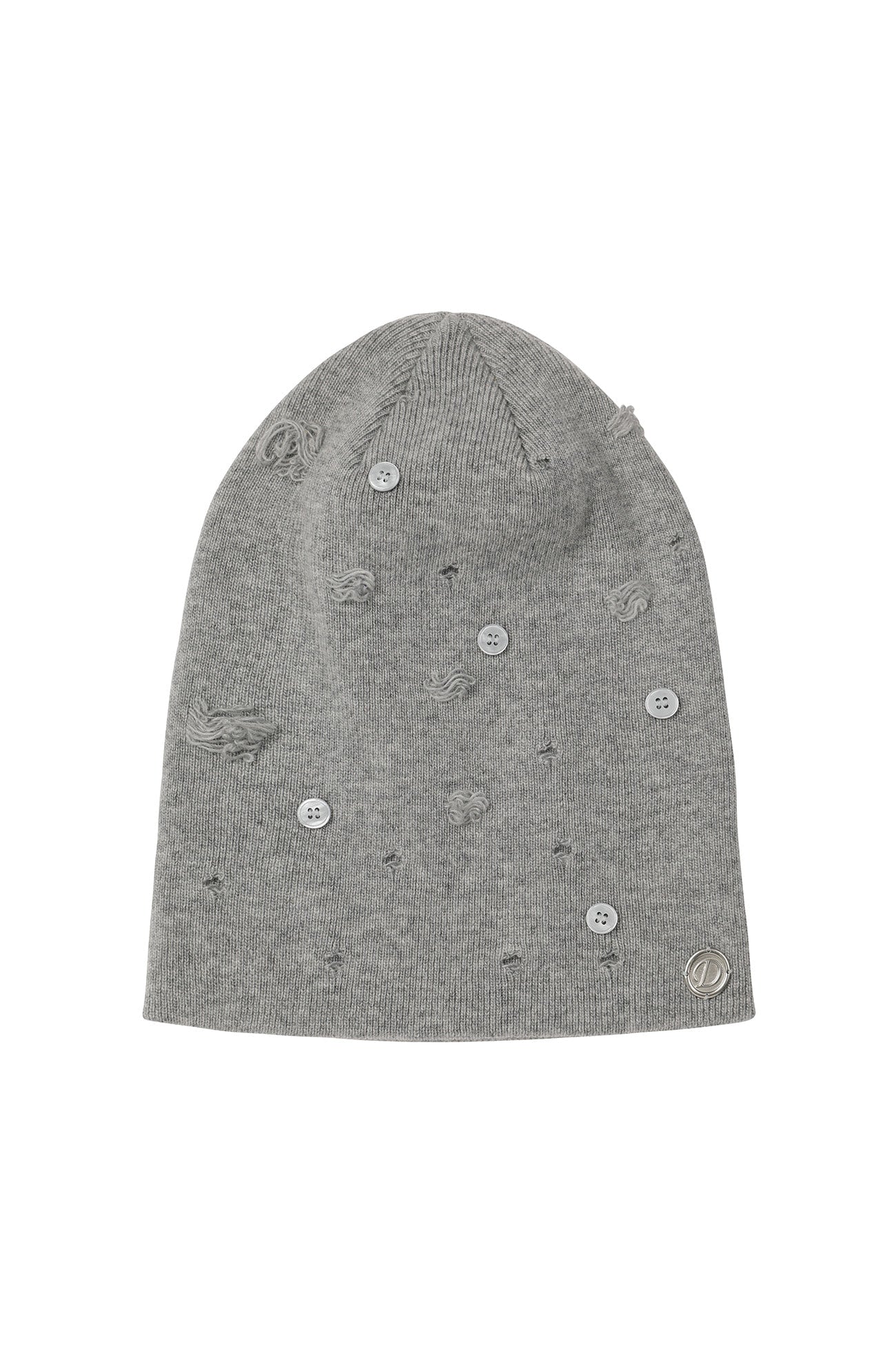 Deinet - Vintage Button Beanie (Grey) product image 3 | TRAB K-Fashion Australia
