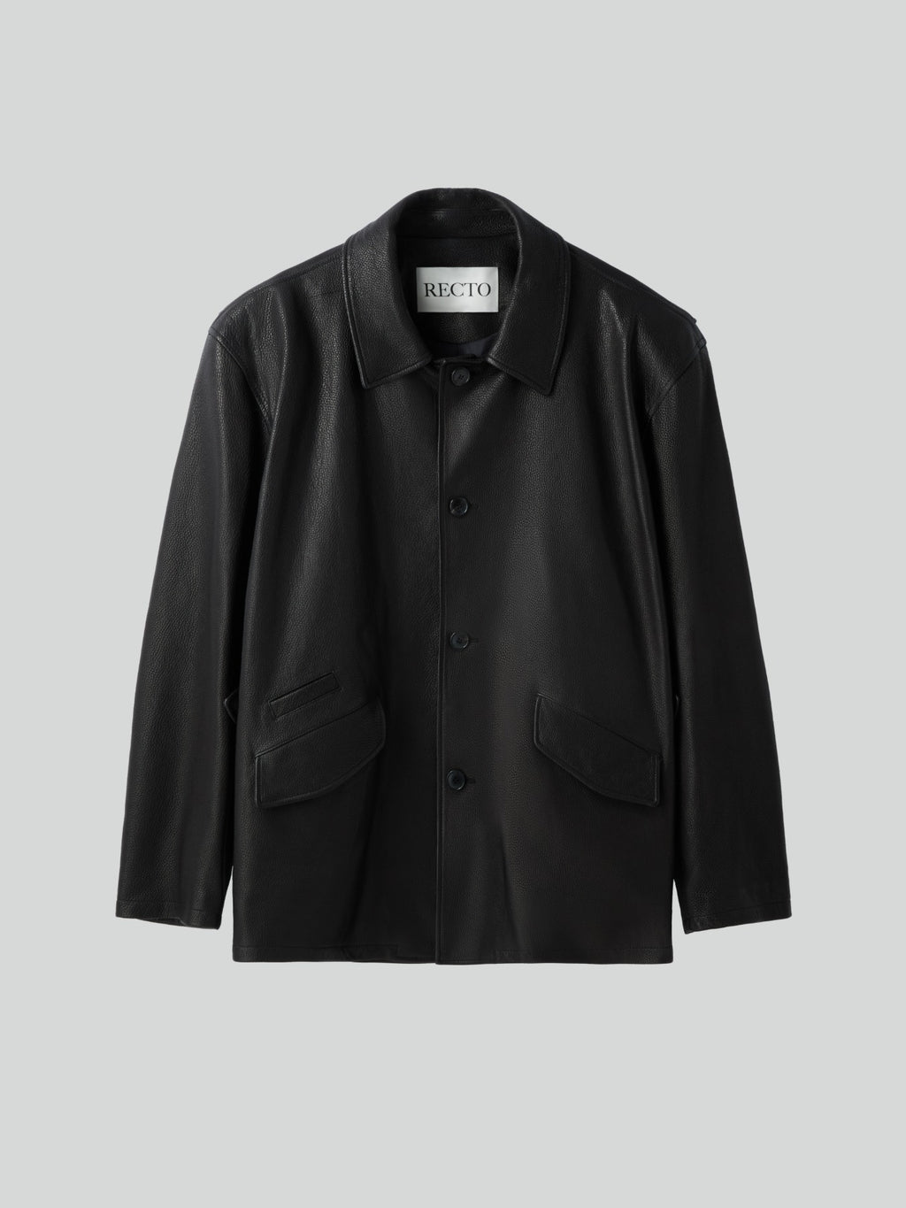 Recto - Vintage Leather Chore Jacket (Black) product image 1 | TRAB K-Fashion Australia
