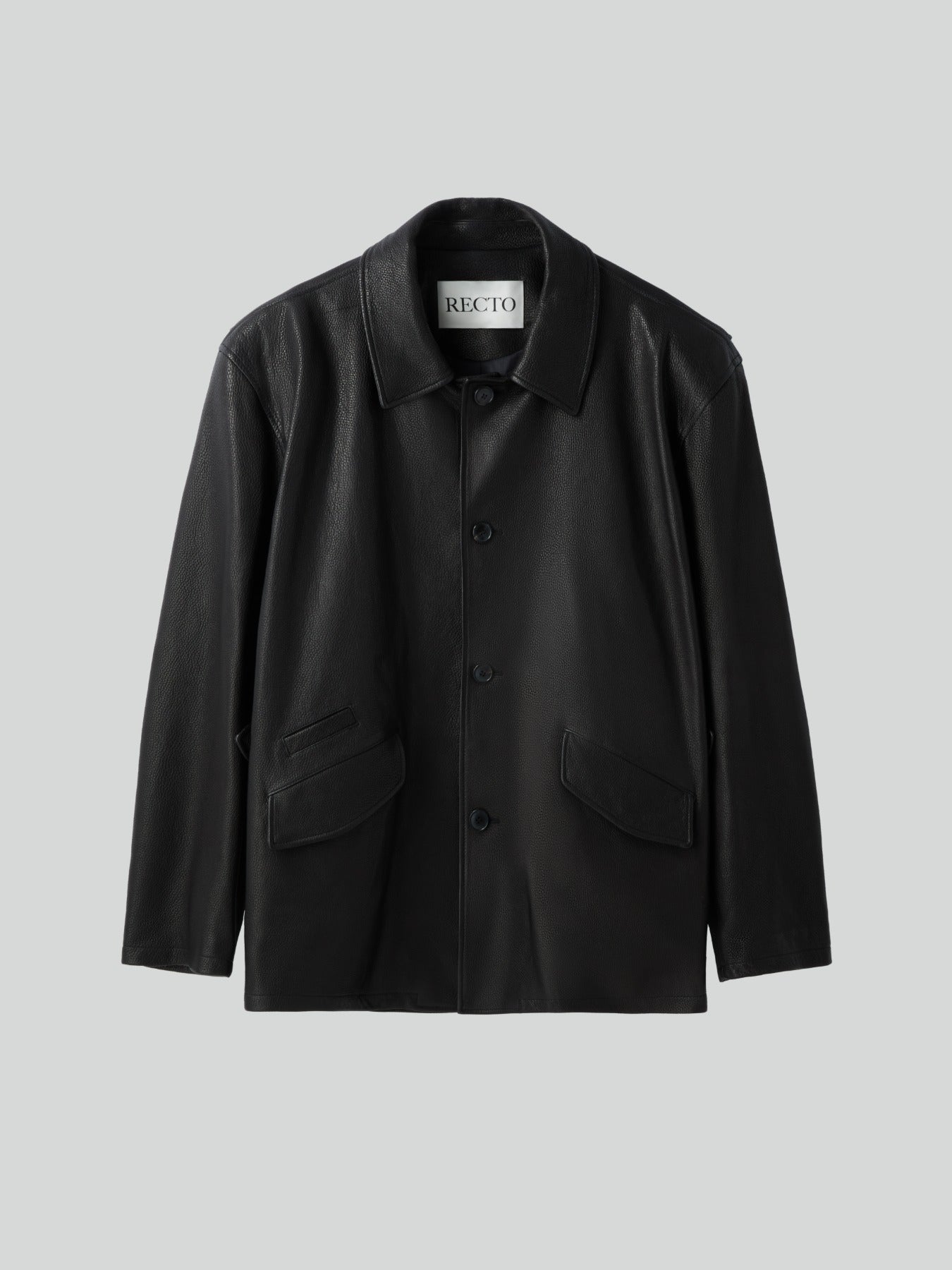 Recto - Vintage Leather Chore Jacket (Black) product image 1 | TRAB K-Fashion Australia