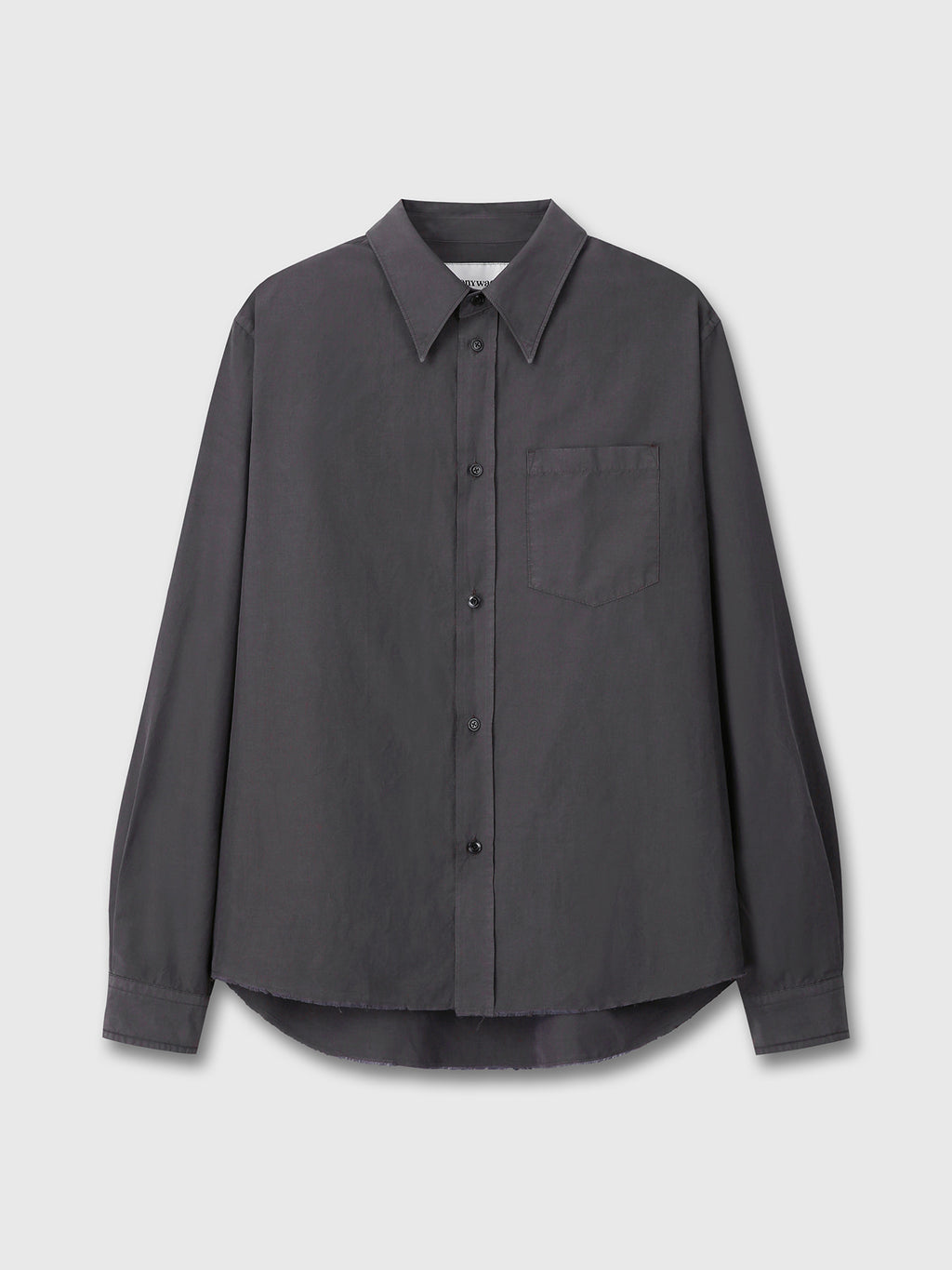 Tonywack - Silk Cotton Garment-Dyed Shirt (Faded Black) product image 6 | TRAB K-Fashion Australia