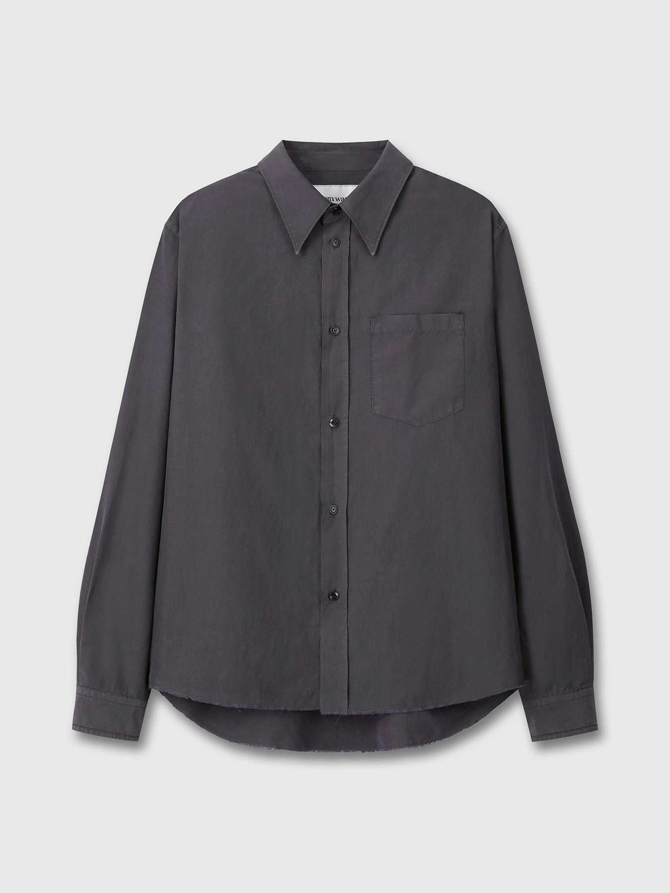 Tonywack - Silk Cotton Garment-Dyed Shirt (Faded Black) product image 6 | TRAB K-Fashion Australia