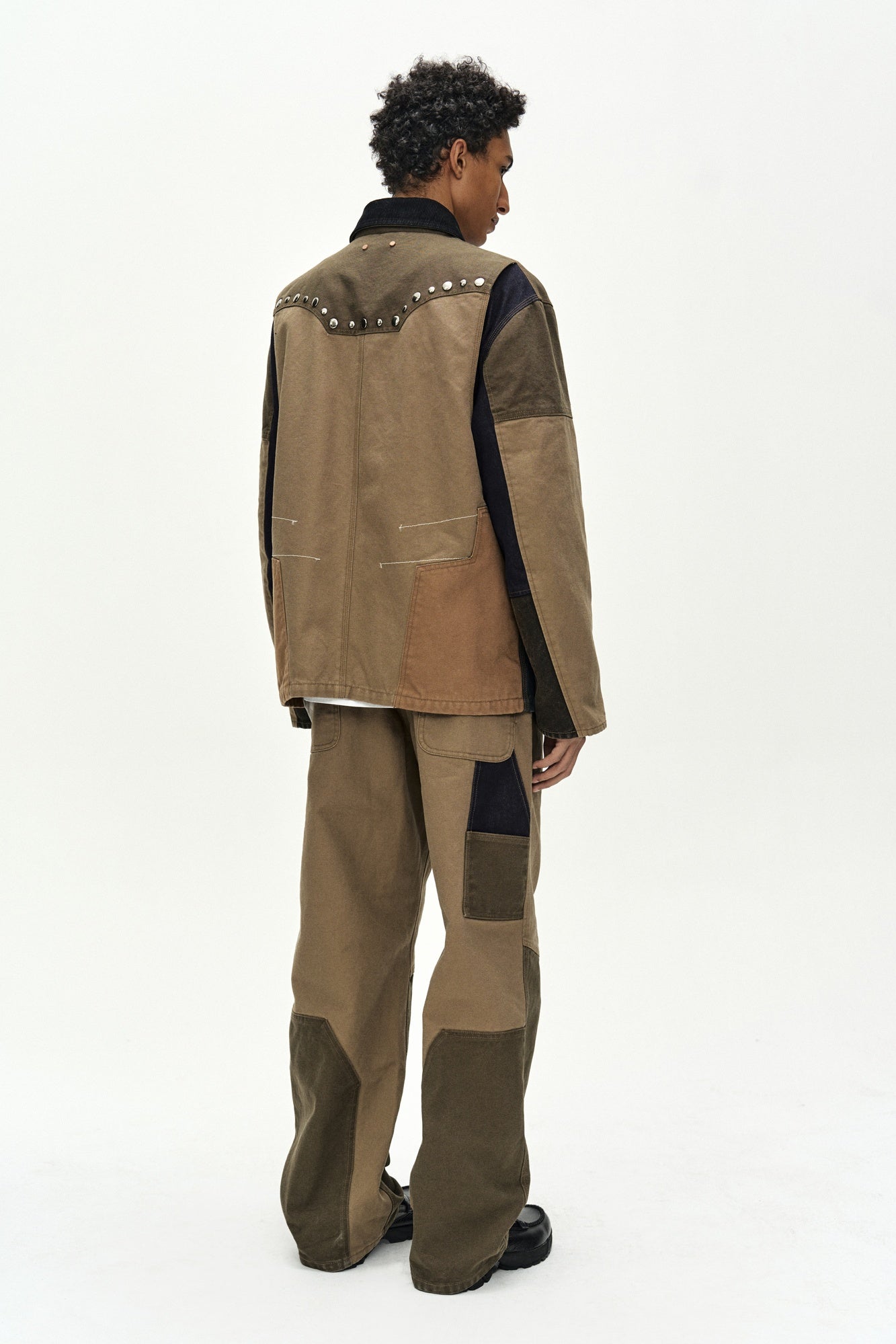 Andersson Bell - Austin Patchwork Washed Jacket (khaki) (Khaki) product image 6 | TRAB K-Fashion Australia