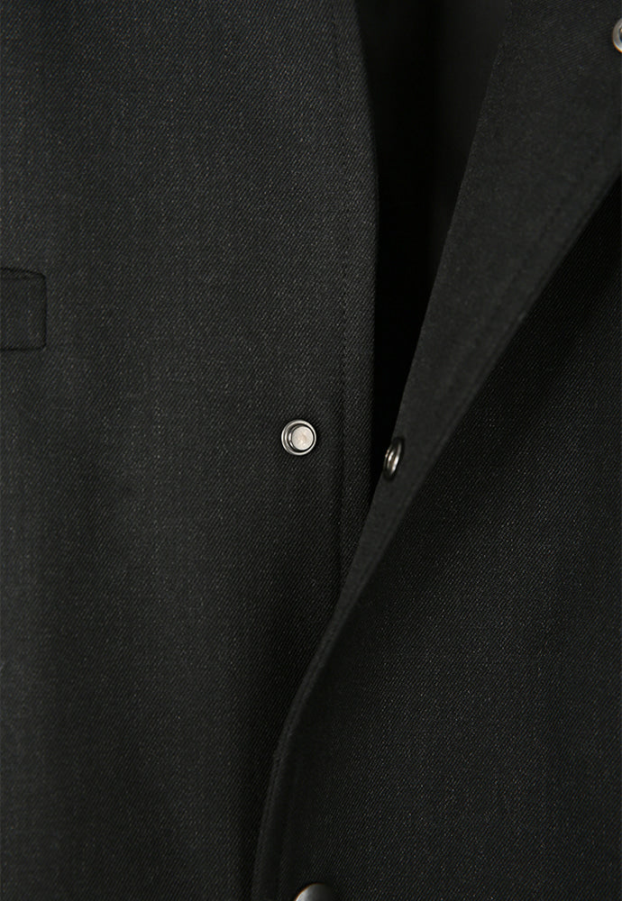 Tonywack - Hard Twist Wool Cropped Bomber Jacket (Dark Charcoal) product image 11 | TRAB K-Fashion Australia