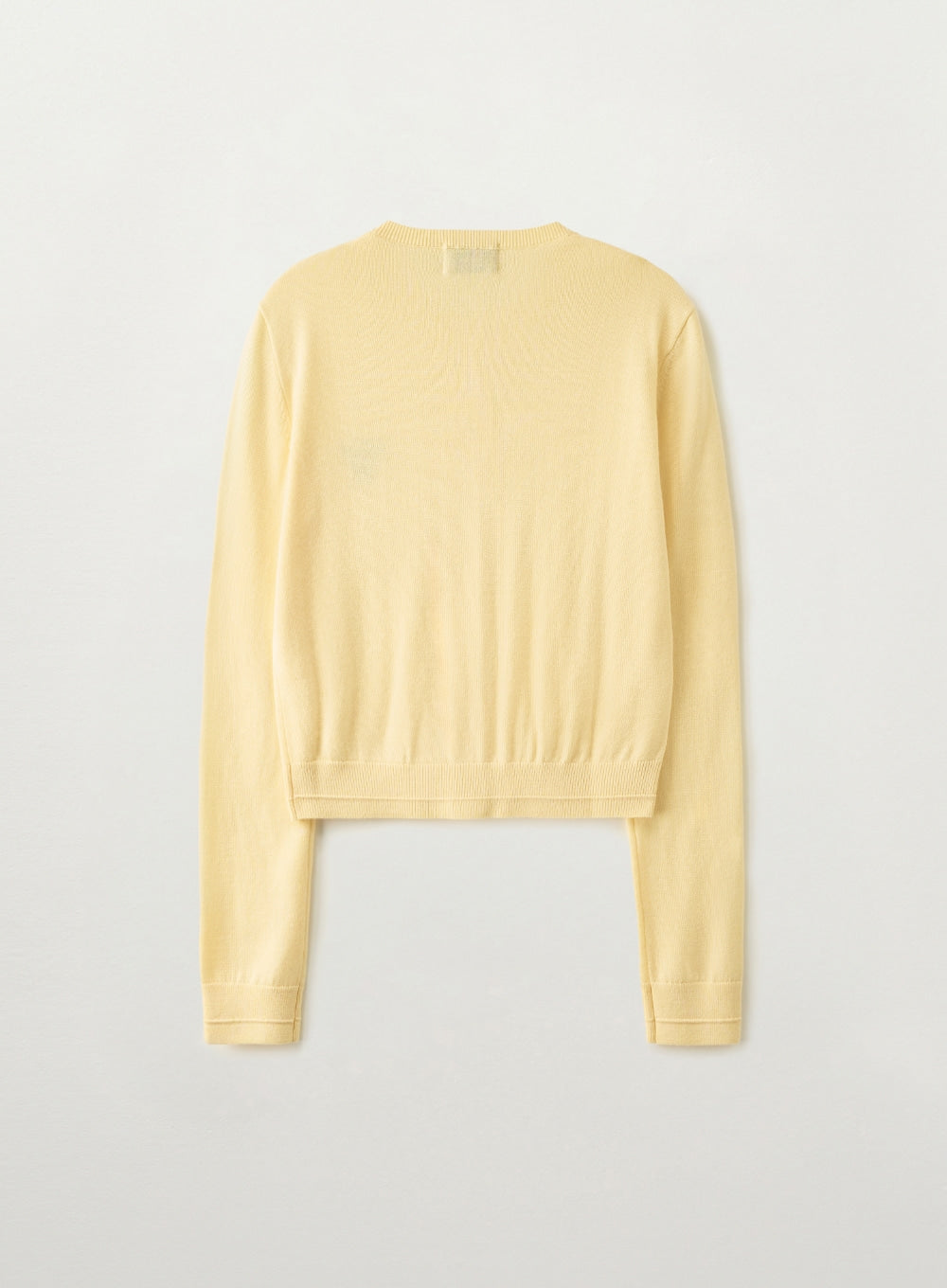 Satur - (W) Loren Basic Crewneck Fine Cardigan (Yellow) product image 2 | TRAB K-Fashion Australia