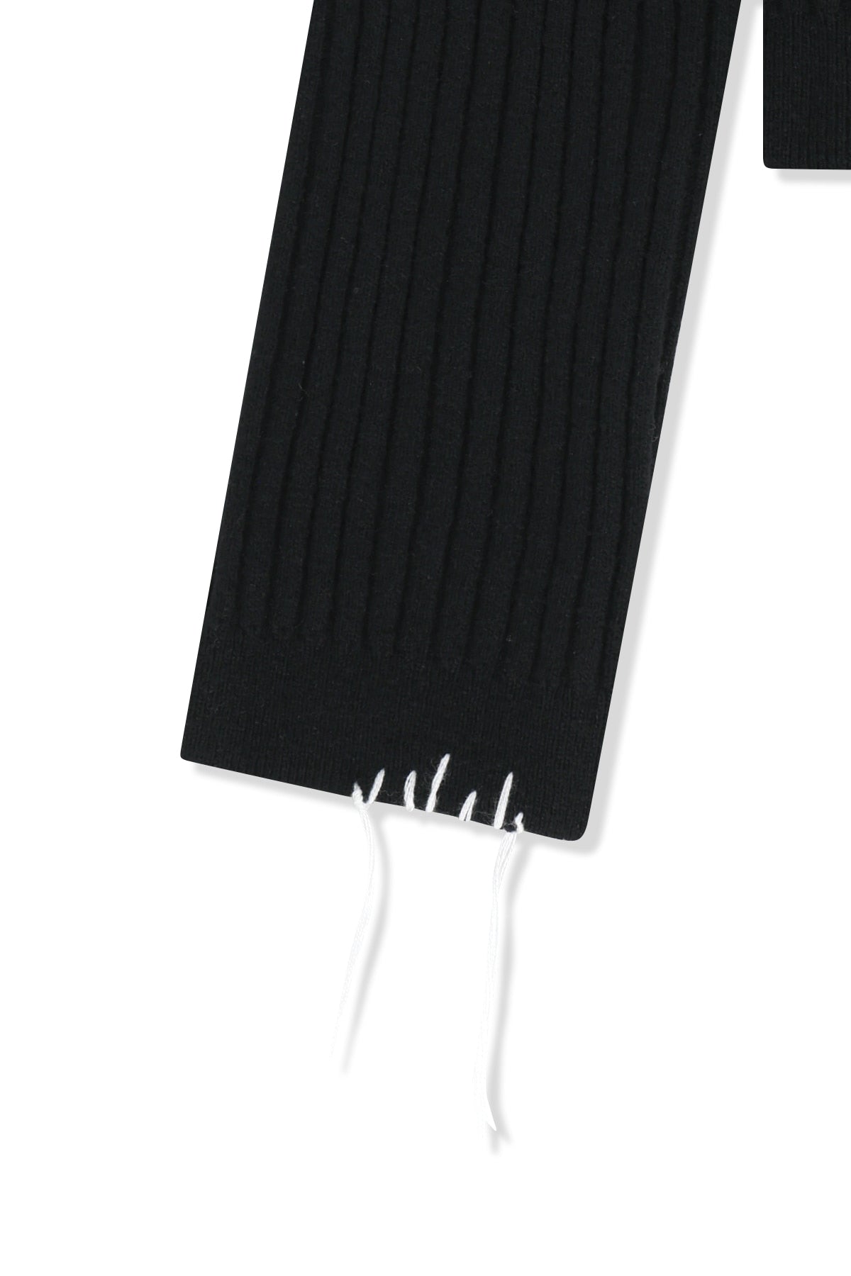 Matin Kim - Hand Stitch Slim Fit Knit Zip Up (Black) product image 4 | TRAB K-Fashion Australia