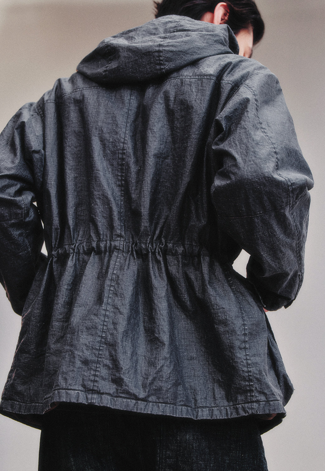 Art if acts - Linen Rain Parka (Navy) product image 5 | TRAB K-Fashion Australia