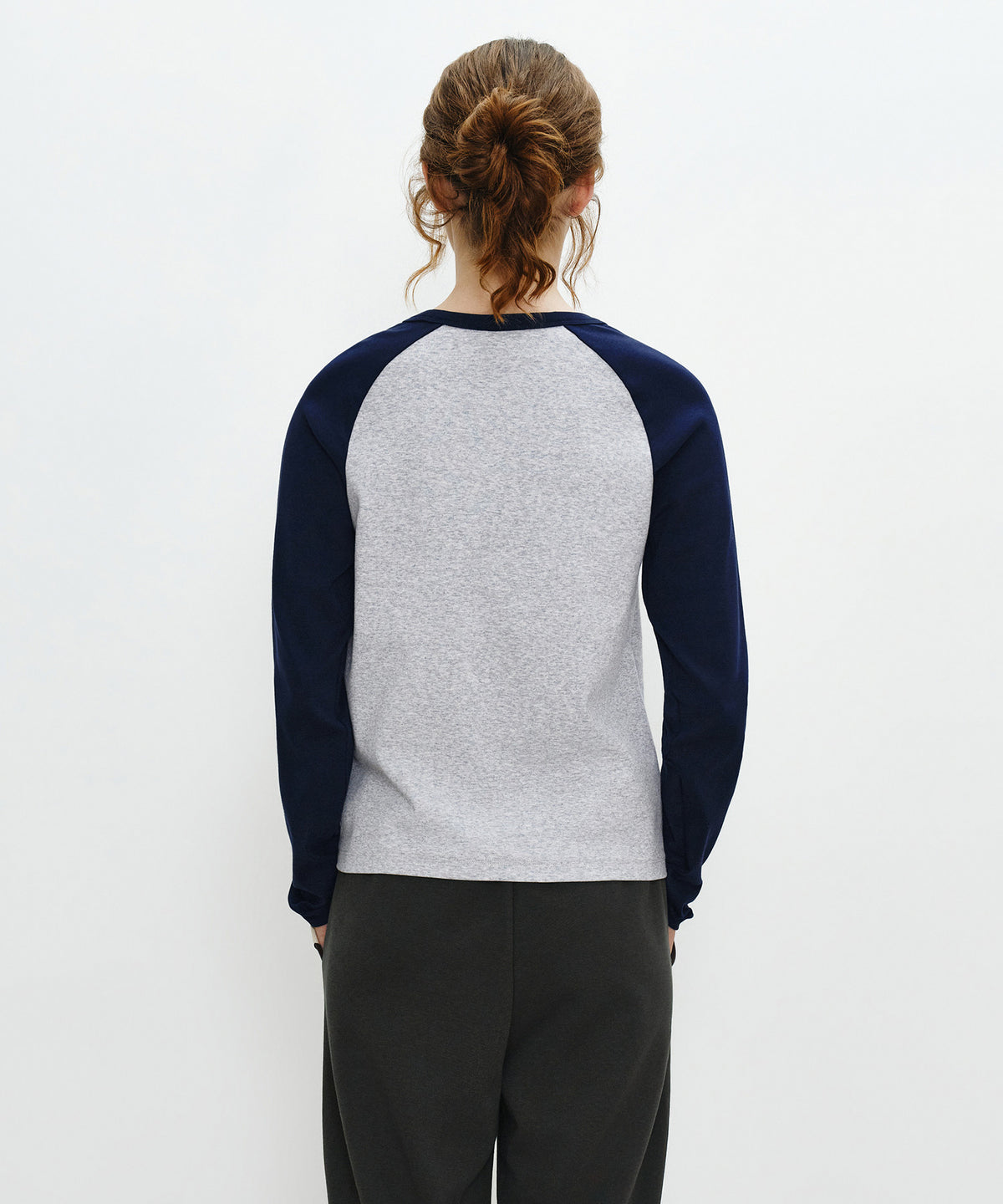 Marithe & Francois Girbaud - Basic Raglan Long Sleeve (Heather Gray) product image 3 | TRAB K-Fashion Australia