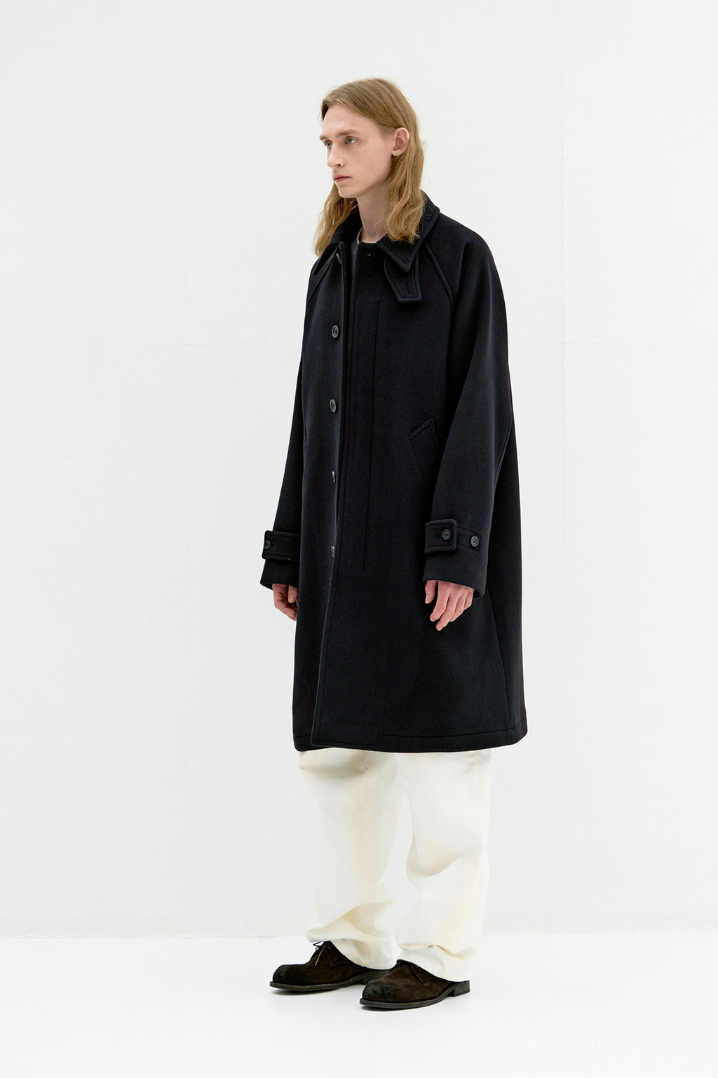Coor - Belandi Cashmere Blend Balmacaan Coat (Black) product image 4 | TRAB K-Fashion Australia