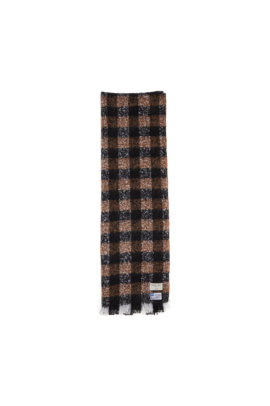Matin Kim - Classic Wool Blended Check Muffler (Brown) product image 1 | TRAB K-Fashion Australia