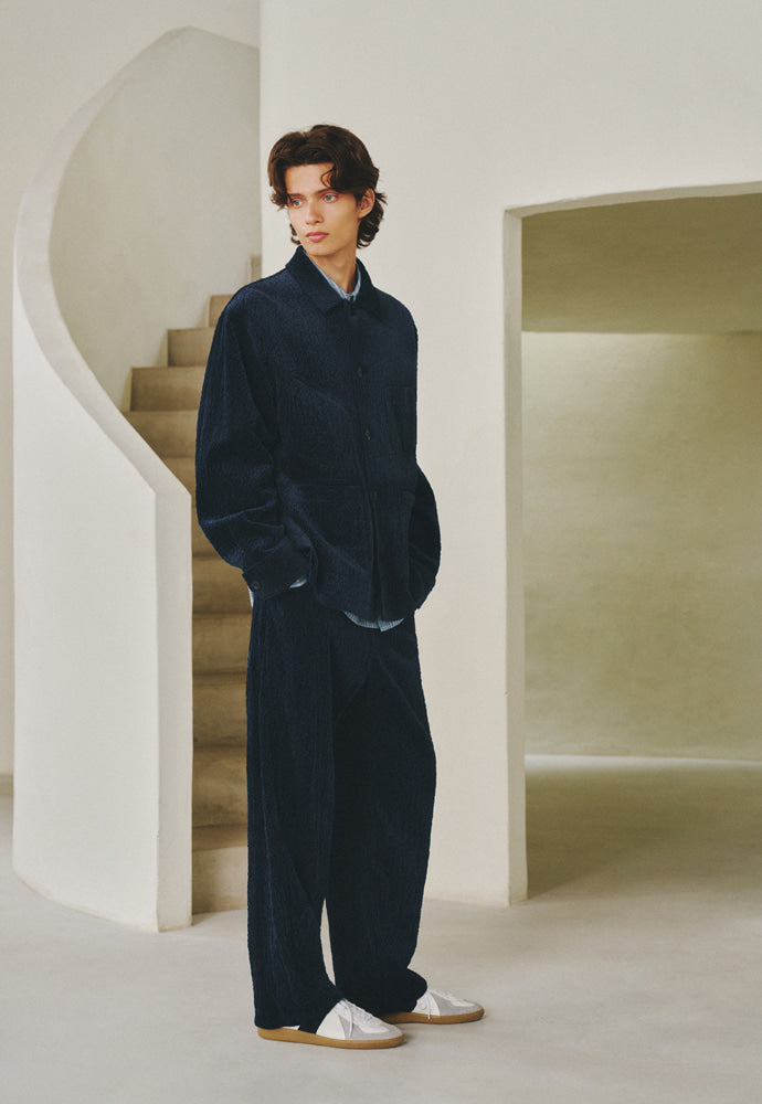 Art if acts - Corduroy French Work Jacket (Dark Navy) product image 5 | TRAB K-Fashion Australia