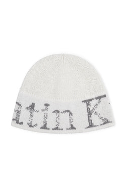 Matin Kim - Cracked Logo Light Bucket Beanie (Ivory) product image 1 | TRAB K-Fashion Australia