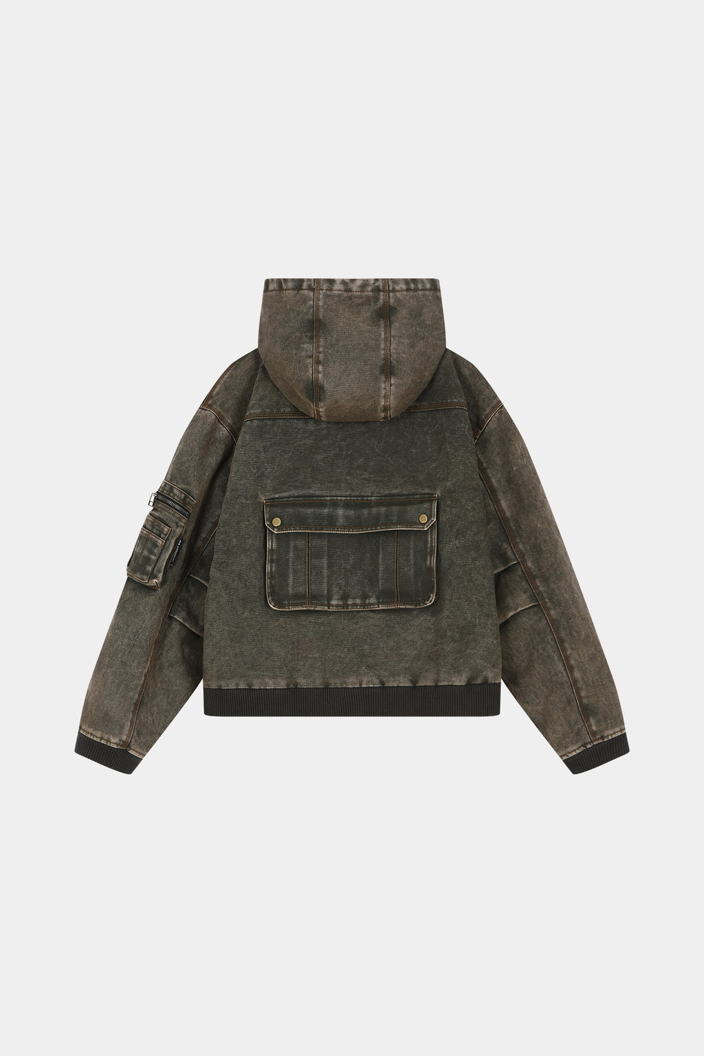 Andersson Bell - Milly Washed Hoodie Jacket (Khaki) product image 11 | TRAB K-Fashion Australia