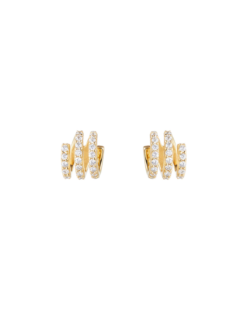 Numbering - Flat Coil Pave Earrings #4113 product image 5 | TRAB K-Fashion Australia