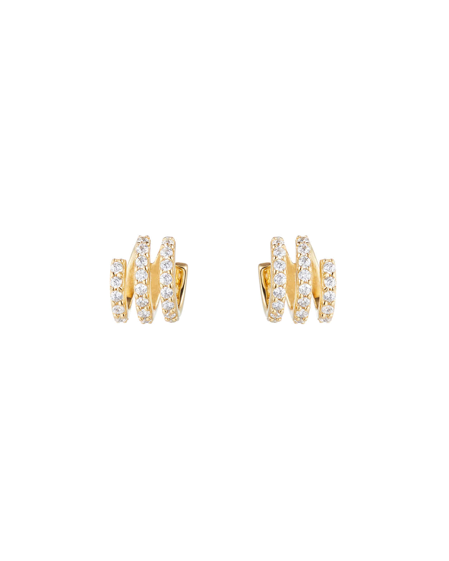 Numbering - Flat Coil Pave Earrings #4113 product image 5 | TRAB K-Fashion Australia