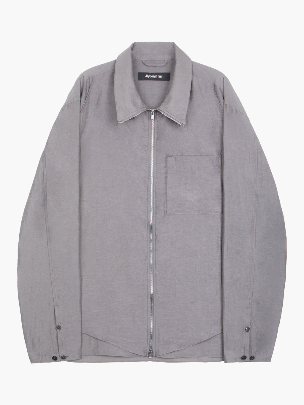 Jiyong Kim - Layered Zip-Up Shirt (Grey) product image 9 | TRAB K-Fashion Australia