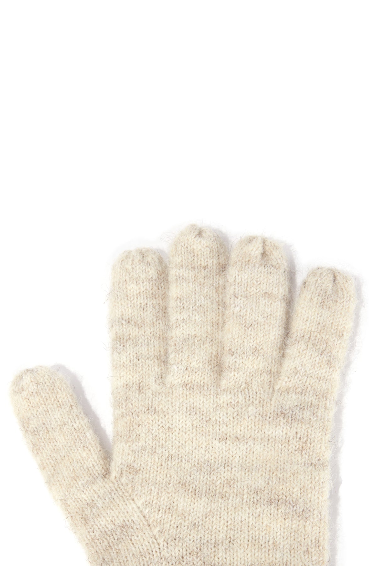 Matin Kim - Finger Hole Knit Gloves (Beige) product image 4 | TRAB K-Fashion Australia