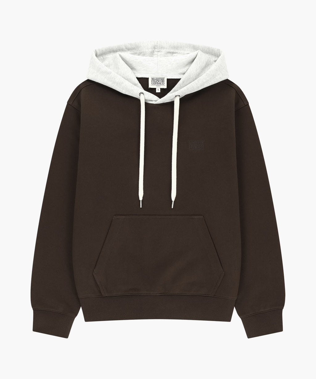 Marithe & Francois Girbaud - Small Classic Logo Embroidery Hoodie (Brown) product image 5 | TRAB K-Fashion Australia