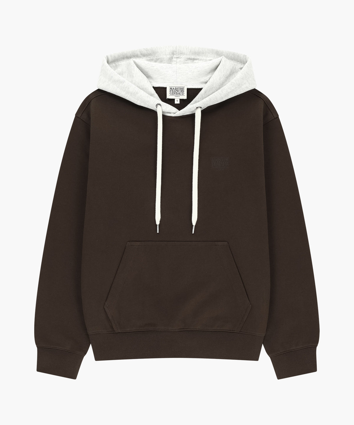 Marithe & Francois Girbaud - Small Classic Logo Embroidery Hoodie (Brown) product image 5 | TRAB K-Fashion Australia