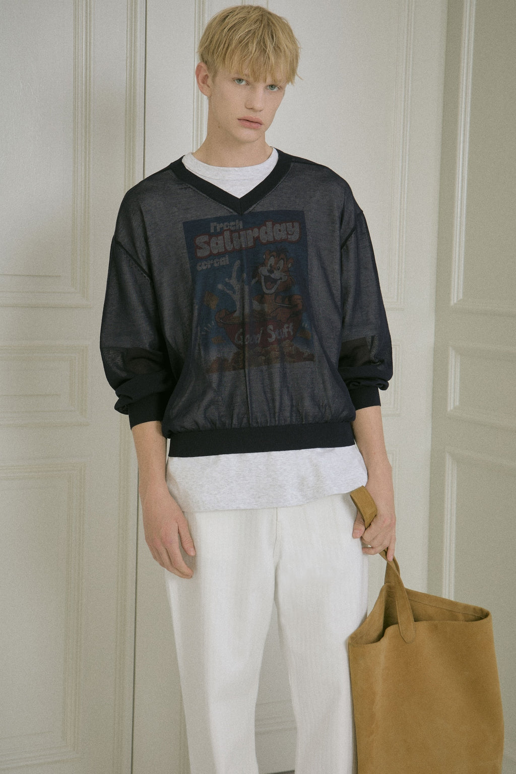 Stu - Embo Stripe Denim Pants (White) product image 15 | TRAB K-Fashion Australia