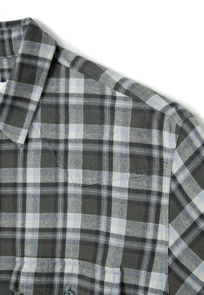 Art if acts - Washed Check Western Shirt (Khaki/Grey) product image 13 | TRAB K-Fashion Australia