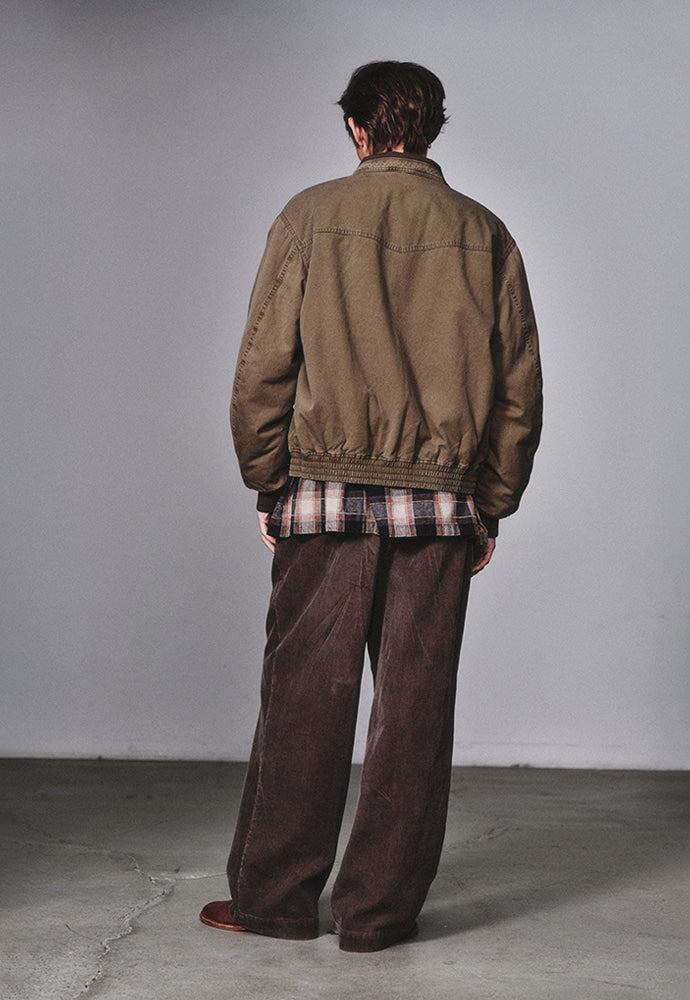 Art if acts - Sherpa Western Bomber Jacket (Moss Grey) product image 3 | TRAB K-Fashion Australia