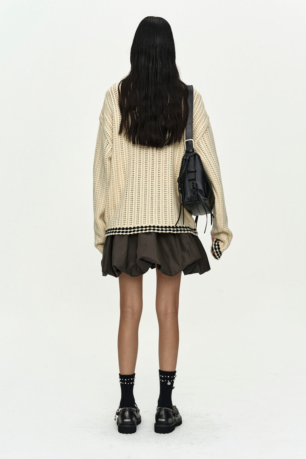 Andersson Bell - Unisex New Fantasia Collar Cardigan (Ecru) product image 3 | TRAB K-Fashion Australia
