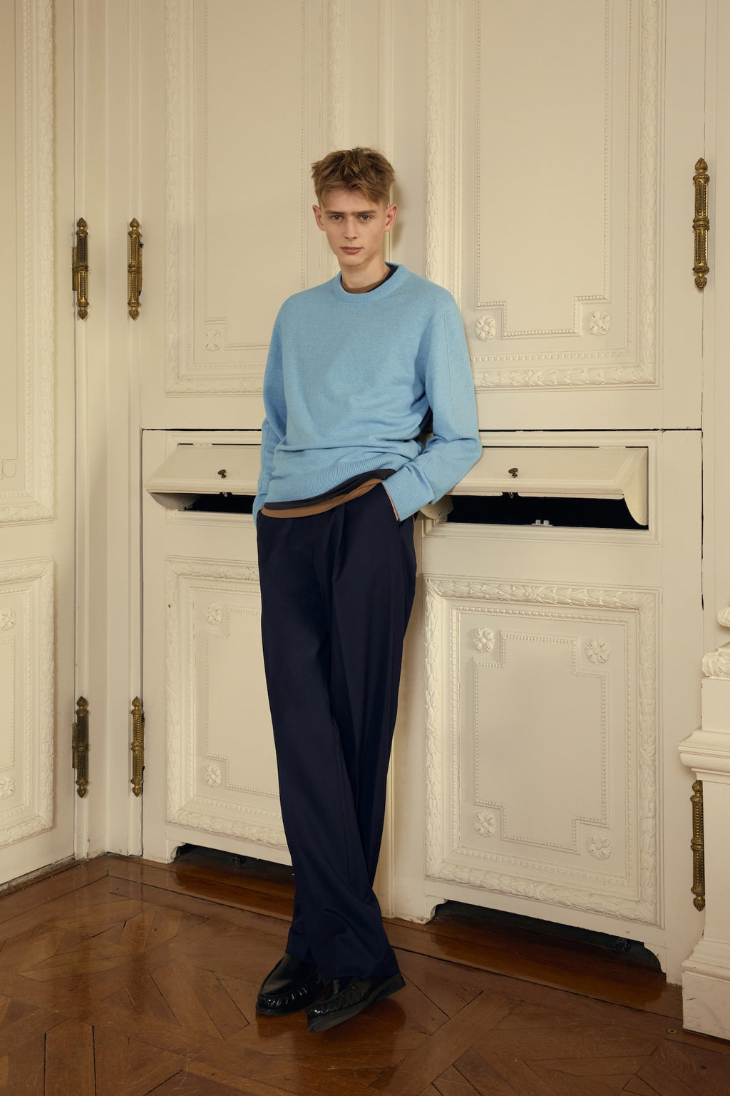 STU - Pin Tuck Round Neck Knit (Sky Blue) product image 12 | TRAB K-Fashion Australia