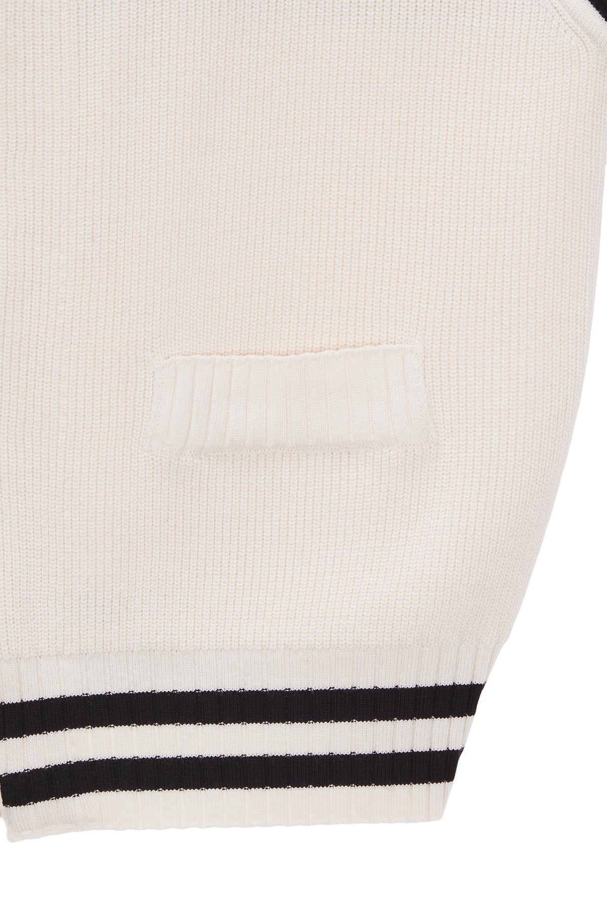Matin Kim - Spell Point Stripe Knit Vest (Ivory) | TRAB K-Fashion A