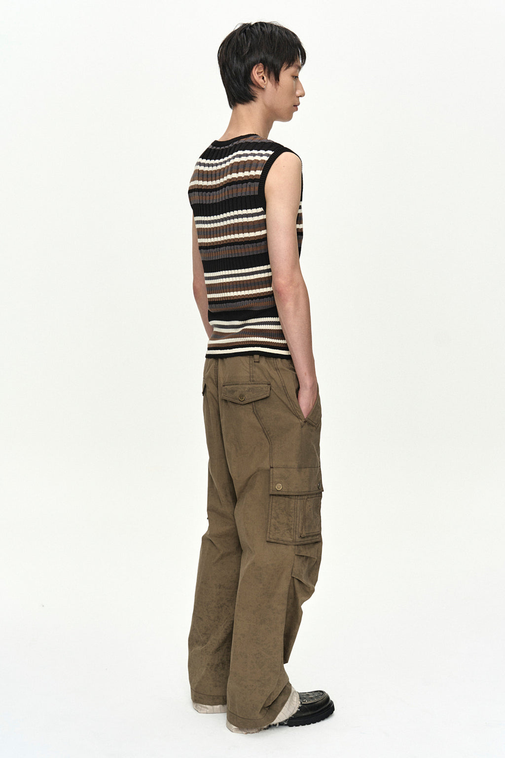 Andersson Bell - Carpenter Cargo Wide-Leg Trousers (Khaki Brown) product image 9 | TRAB K-Fashion Australia
