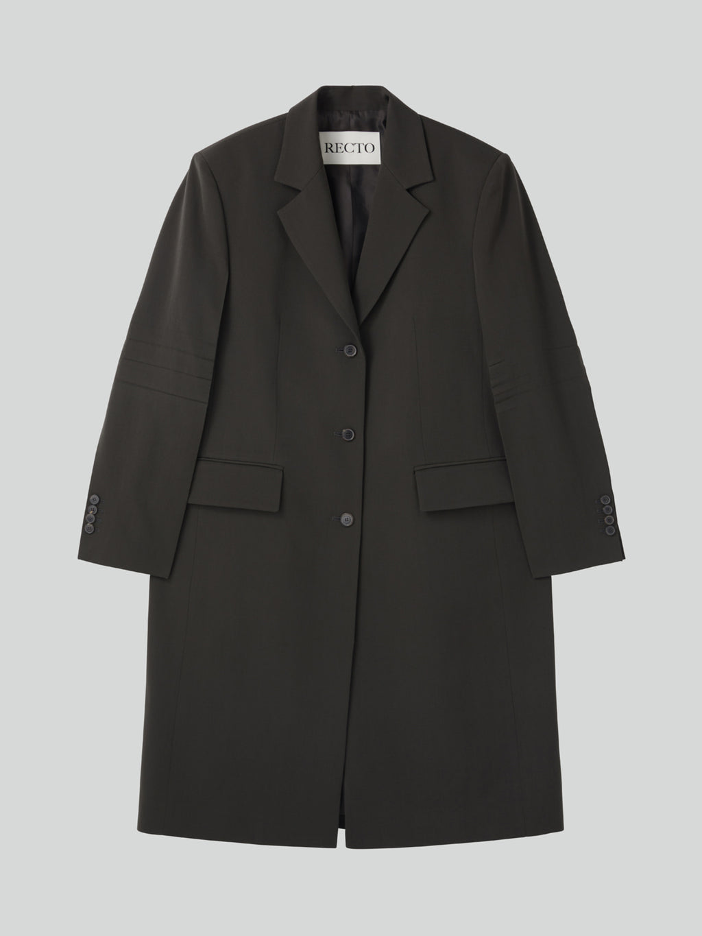 Recto - Sleeve Crease Wool Coat (Charcoal Grey) product image 11 | TRAB K-Fashion Australia