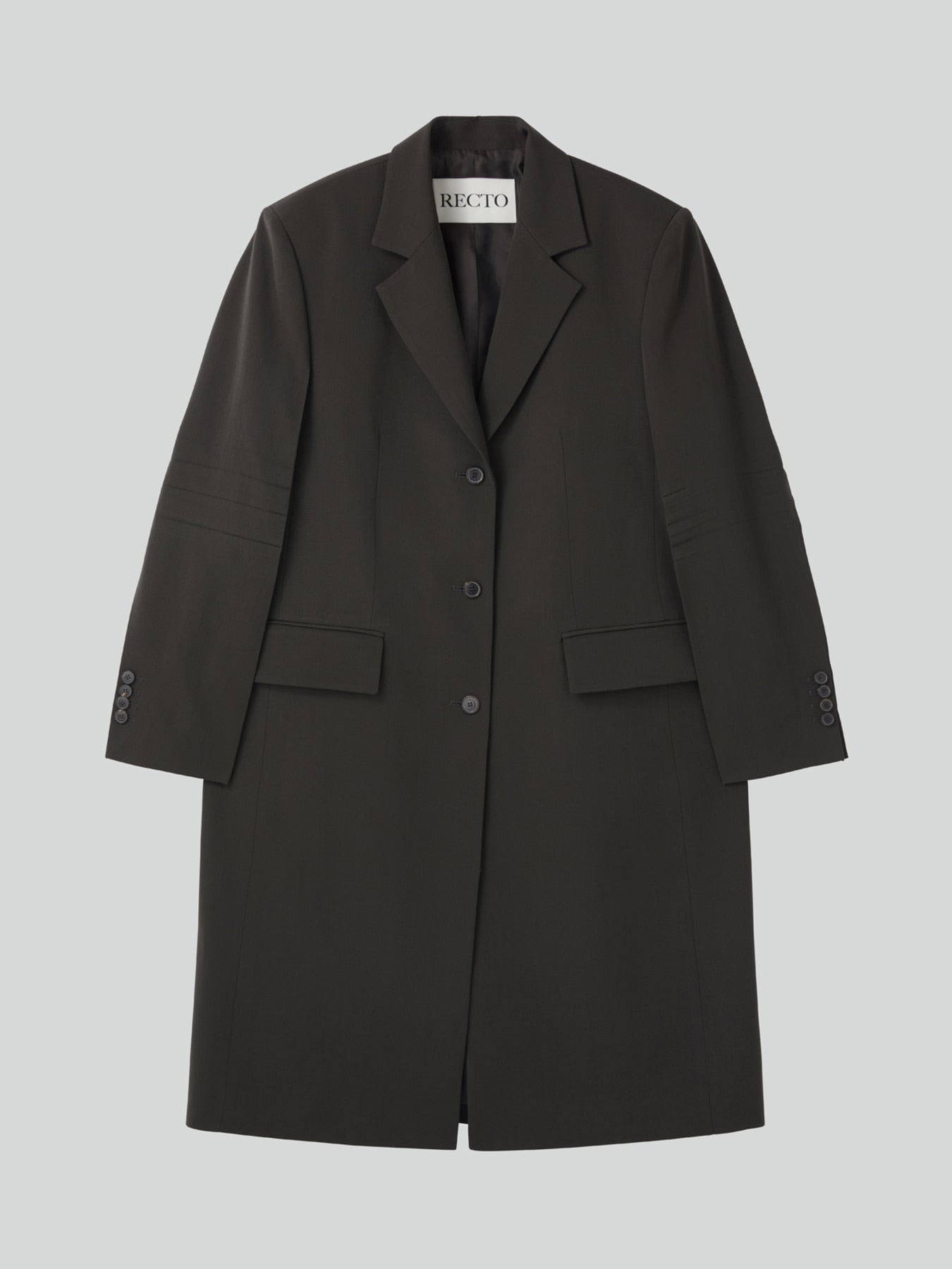 Recto - Sleeve Crease Wool Coat (Charcoal Grey) product image 11 | TRAB K-Fashion Australia