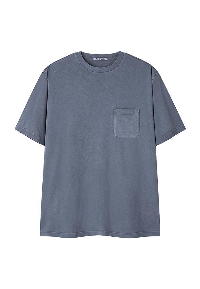 Art if acts - Garment Dyed Slub Pocket T-Shirt (Navy) product image 6 | TRAB K-Fashion Australia