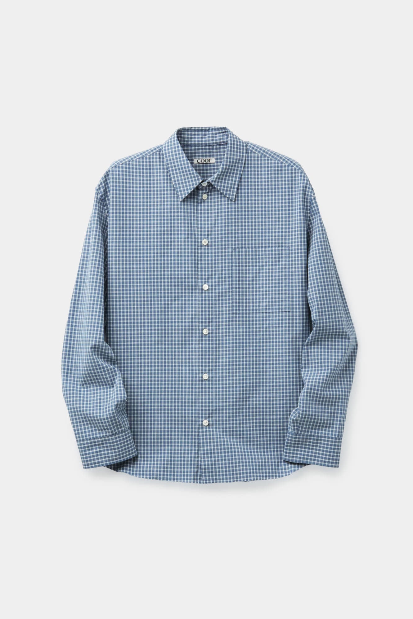 Coor - Cut-Off Alternative Check Shirt (Blue) product image 1 | TRAB K-Fashion Australia
