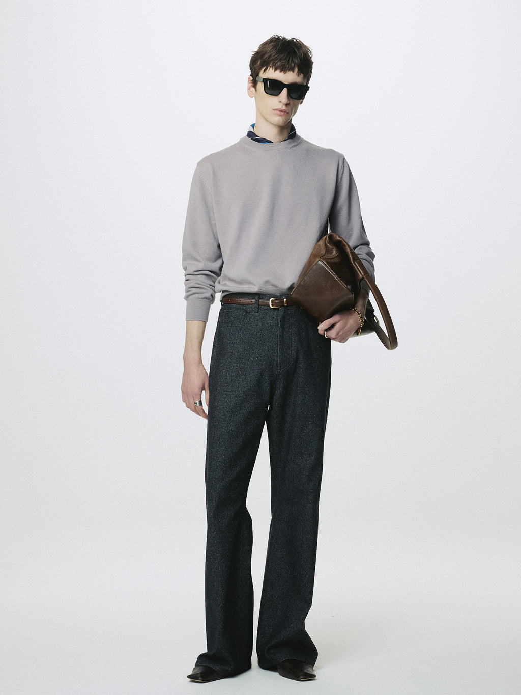 Tonywack - Spring Wool Crew Neck Knit (Pale Grey) product image 3 | TRAB K-Fashion Australia