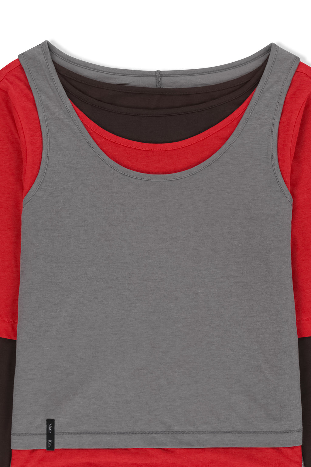 Matin Kim - Triple Layered Multi Way Top (Red) product image 7 | TRAB K-Fashion Australia