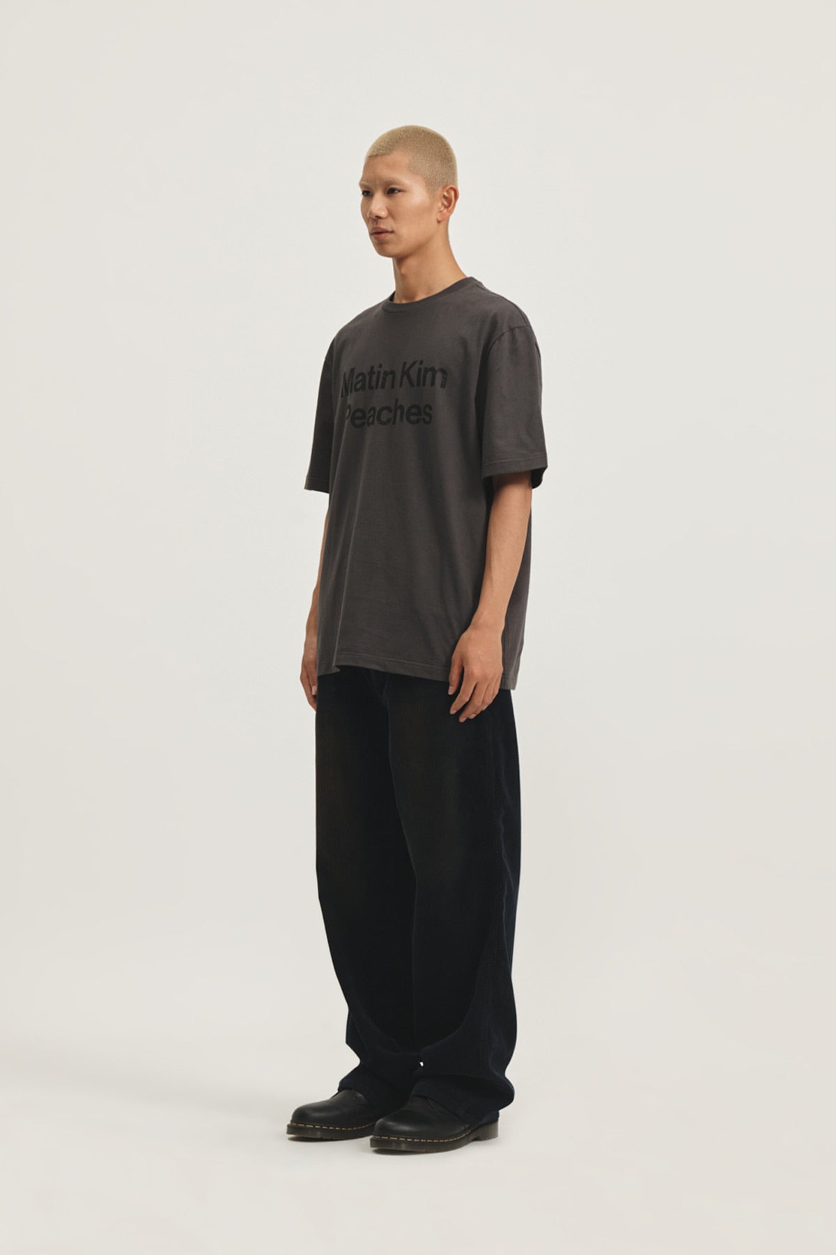 Matin Kim - Peaches Logo Graphic Top (Charcoal) product image 9 | TRAB K-Fashion Australia