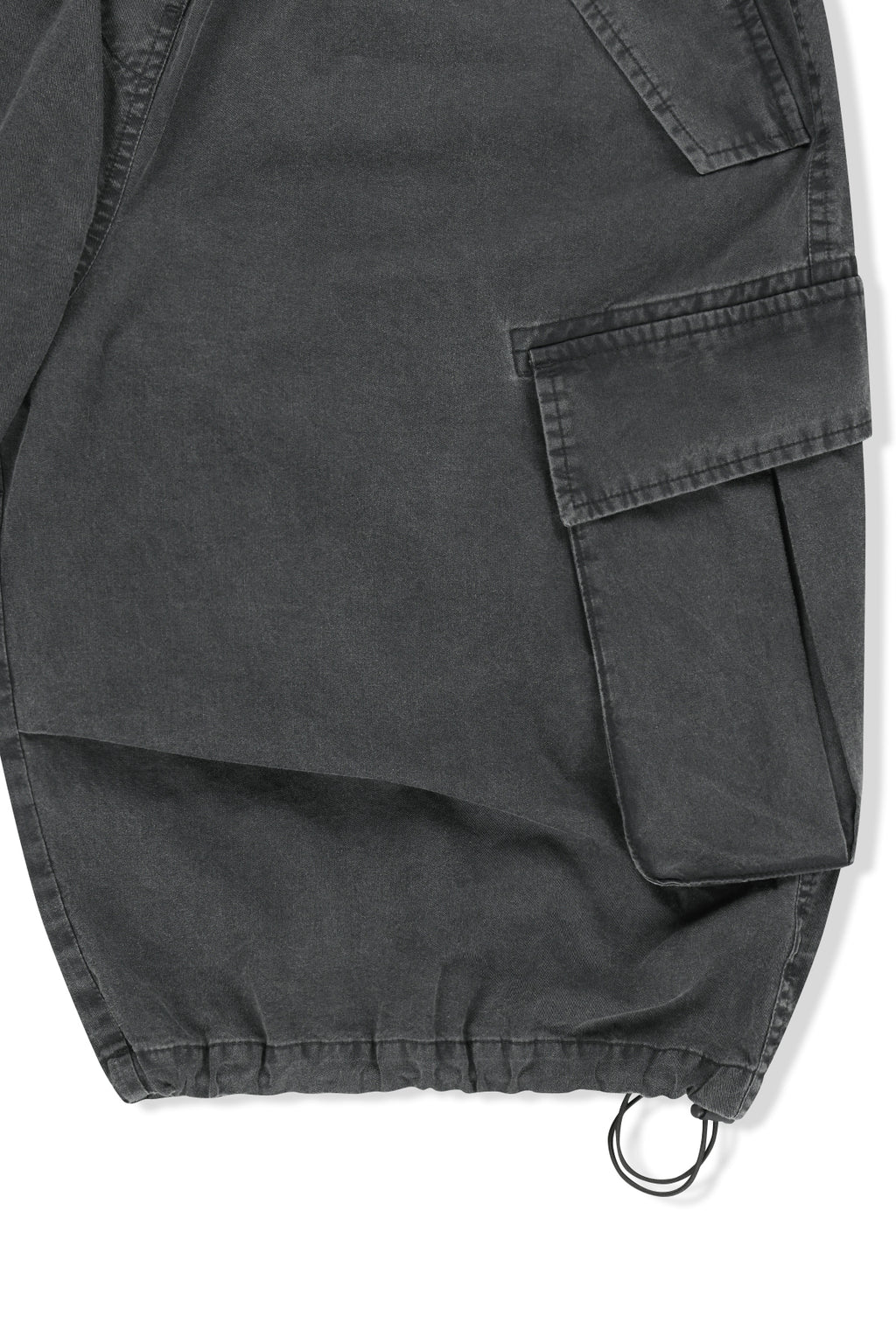 Matin Kim - Washed Cotton Patch Pocket Bermuda Pants (Charcoal) product image 4 | TRAB K-Fashion Australia