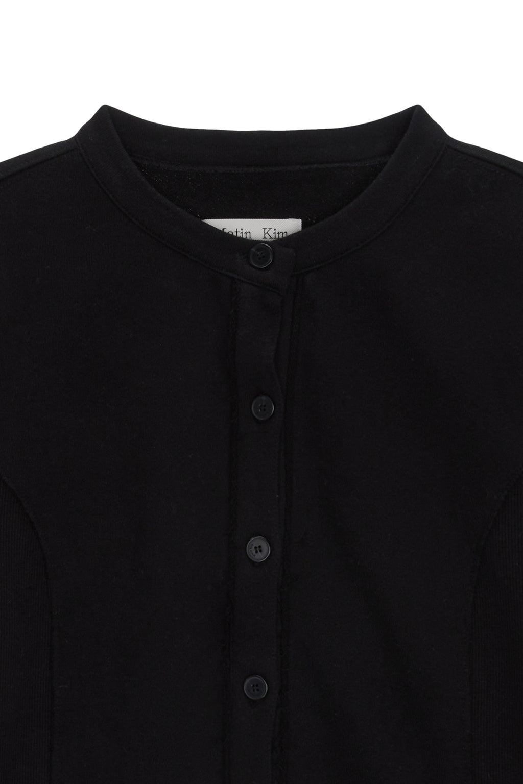 Matin Kim - Rib Point Jersey Cardigan (Black) product image 3 | TRAB K-Fashion Australia